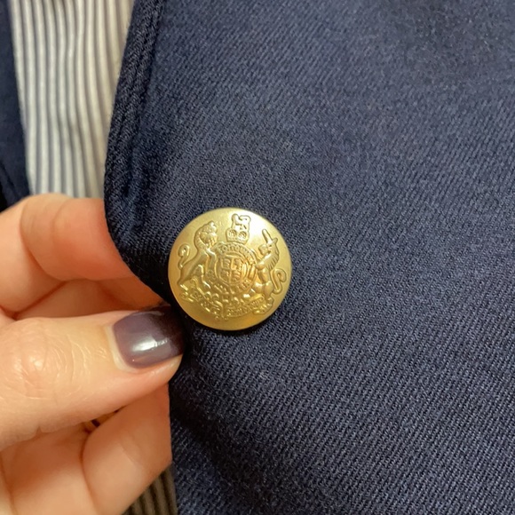 J Crew 2 button classic navy wool blazer - Picture 4 of 6